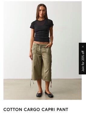Glassons Cotton Cargo Capri Pant